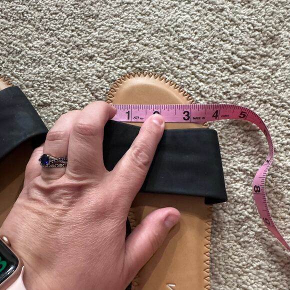 Volcom Women's Simple Slides Open Toe Sandals Size 6 w/ Black Leather Band - Picture 7 of 11